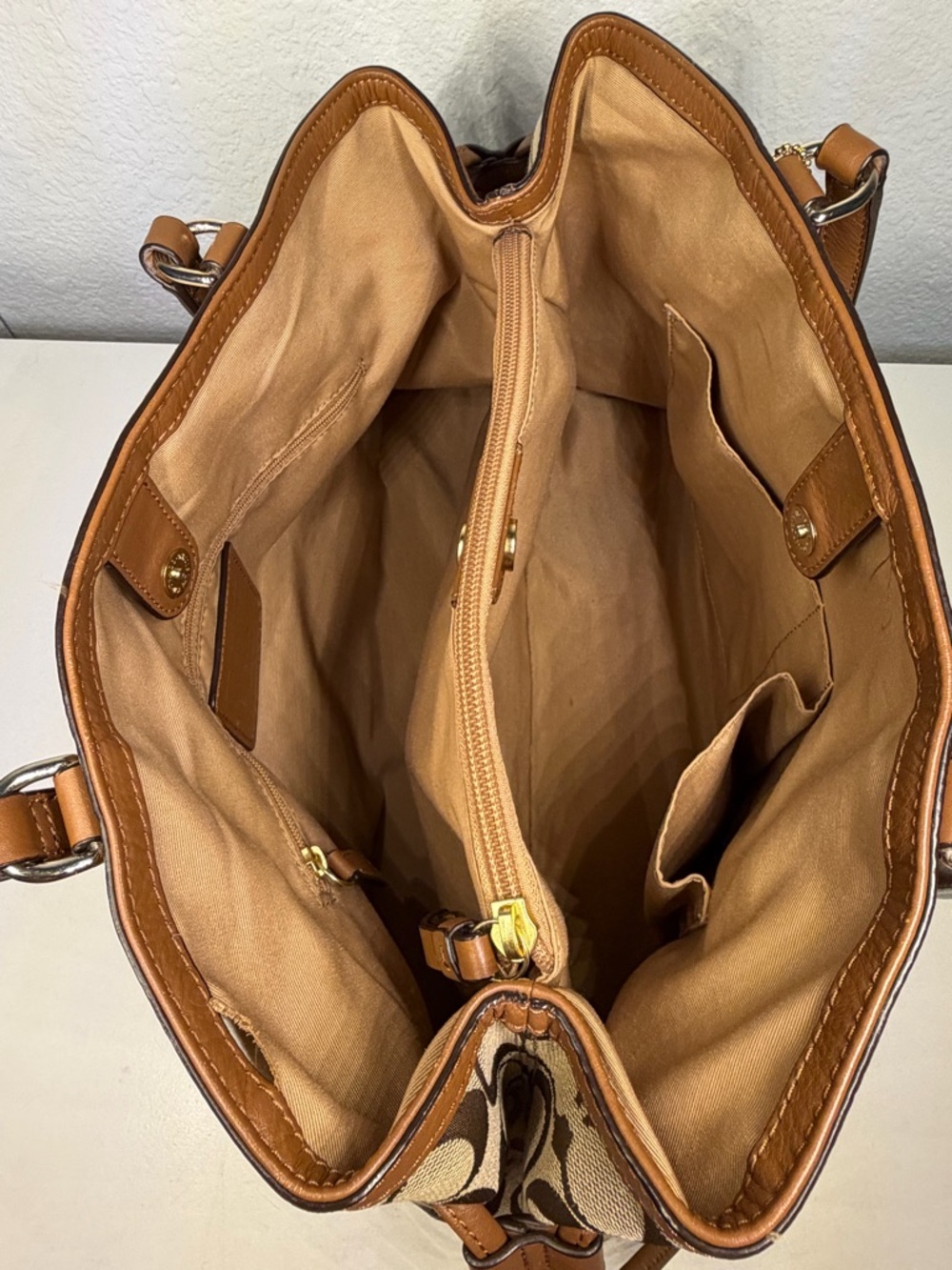 Coach Stripe Drawstring Carryall Shoulder Bag - Picture 10 of 16